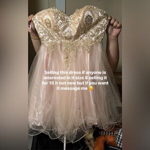 Charming Gold and Cream Kids Formal Dress